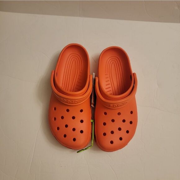 🆕️👡Crocs Classic Clogs, Orange Slip On Unisex M-8 W-10 - Picture 3 of 8